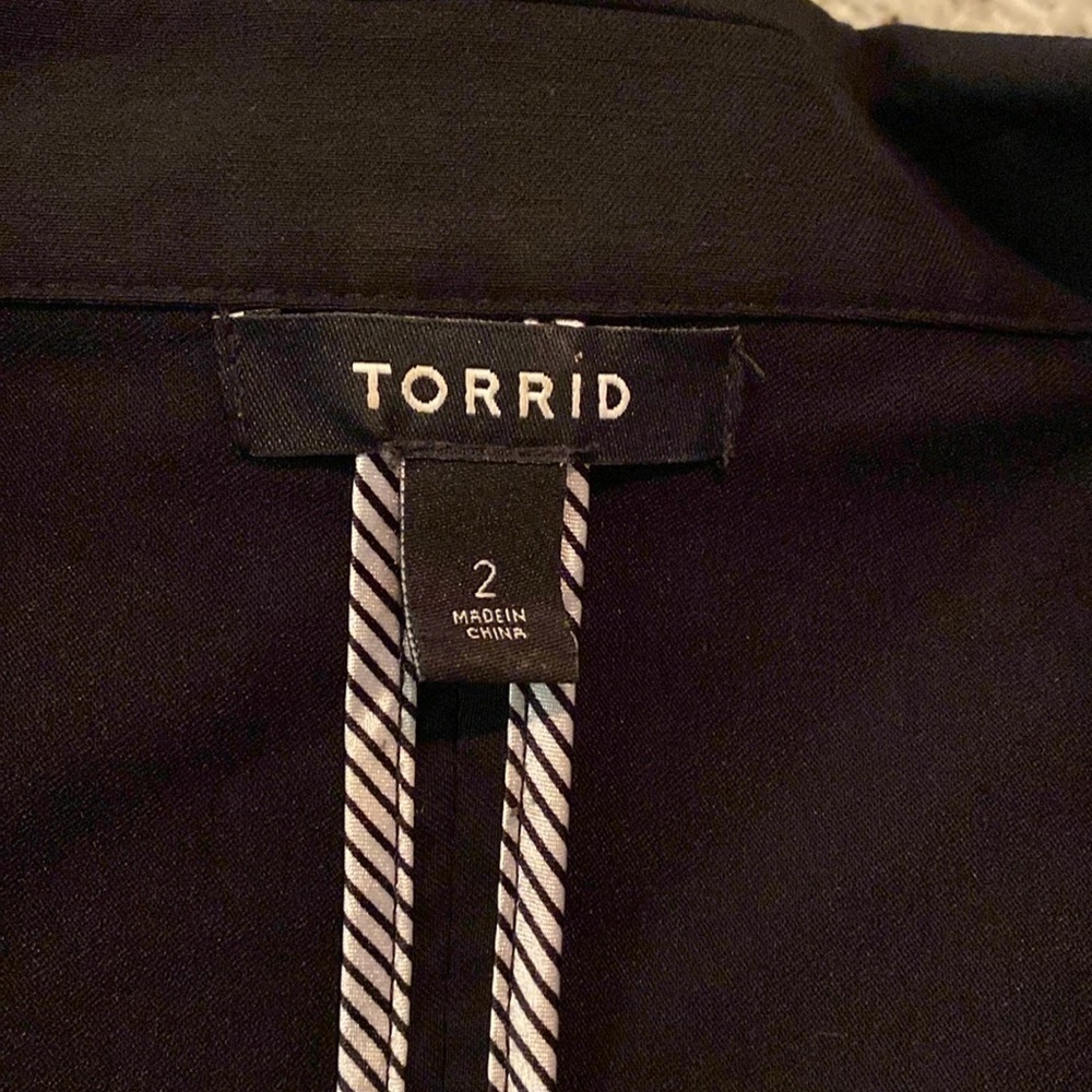 Torrid Black Studio Lexington Millennium Stretch Blazer 2 2X 18 20 - Picture 11 of 12